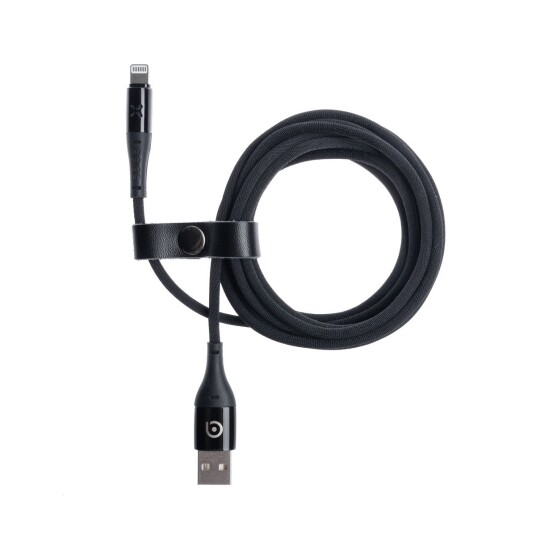 APIAS SMART USB-LIGHTNING CABLE 2 M, SVART