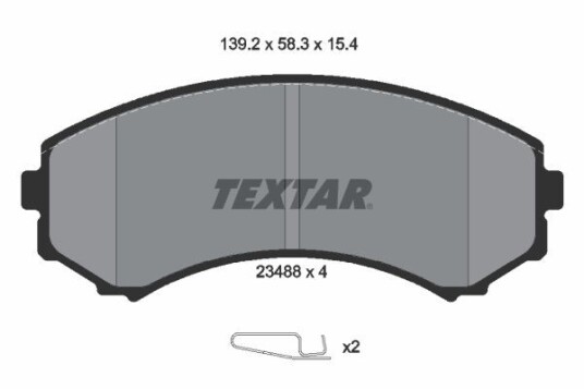 Bremseklosser TEXTAR 2348801 Bremseklosser TEXTAR 2348801