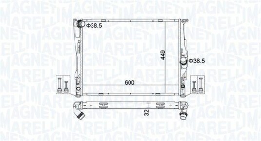 Radiator MAGNETI MARELLI 350213162700