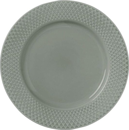 Lyngby Porcelæn - Rhombe Earth tallerken 27 cm moss