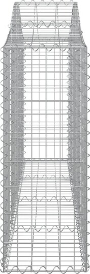 vidaXL Gabionkurver buede 2 stk 200x30x80/100 cm galvanisert jern