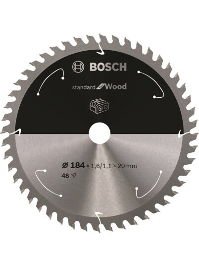 Bosch 184 mm Sirkelsagblad for Tre med 48 Tenner Bosch 184 mm Sirkelsagblad for Tre med 48 Tenner