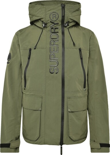 Superdry Sport Hood Ultimate Emb Winbreaker TREK KHAKI S
