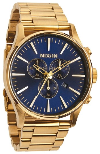 Nixon Herreklokke A3861922 00 The Sentry Blå/Gulltonet stål Ø42 mm Nixon Herreklokke A3861922 00 The Sentry Blå/Gulltonet stål Ø42 mm