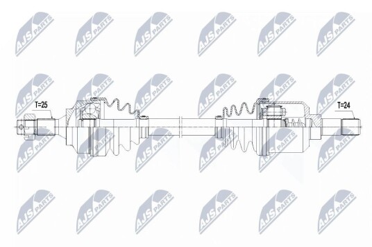 Nty Drivaksel NTY NPW PE 025 Nty Drivaksel NTY NPW PE 025