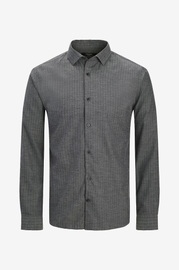 Jack & Jones Skjorte jprBlaparker Melange L/S Shirt BF S Svart