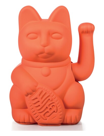 Donkey Maneki Neko   Lucky Cat   Orange   H:15CM