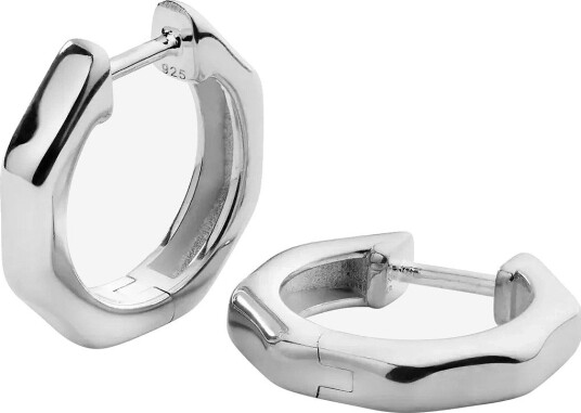 Syster P Cavelle Structured Hoops Silver - SILVER - One Size