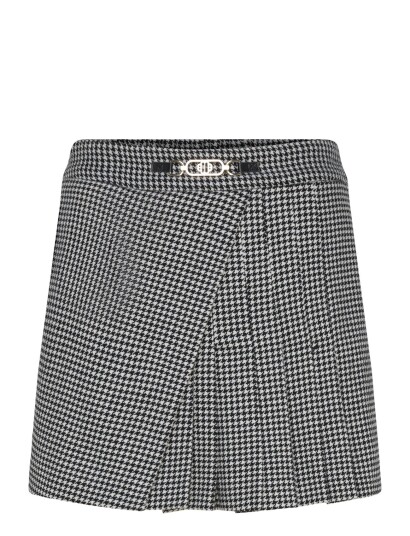 Maje Trompe L"oeil Houndstooth Shorts   Black   34