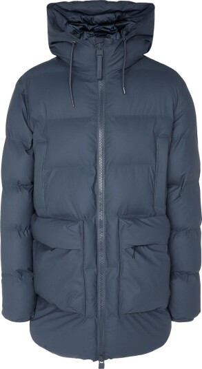 Rains Alta Long Puffer Cargo Jacket W3T4   DARK GREY   XL