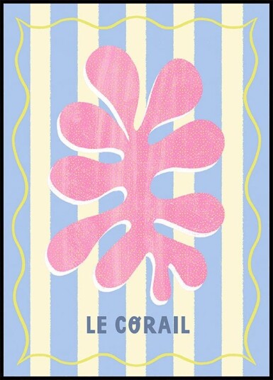 Le Corail Blue/Cream Poster Plakat / 100x150cm