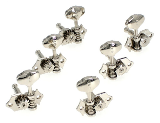 Graph Tech Prn-3422-N0 Ratio Acoustic Guitar Machine Heads 3+3 - Nickel