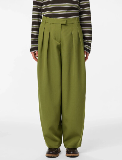 Pieces Pcolivia Barrel Pants Wvn D2D Bc   Khaki green   S
