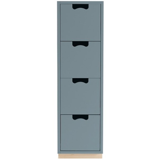 Asplund Snö J4 Chest Of Drawers Nordic Blue Base Oak