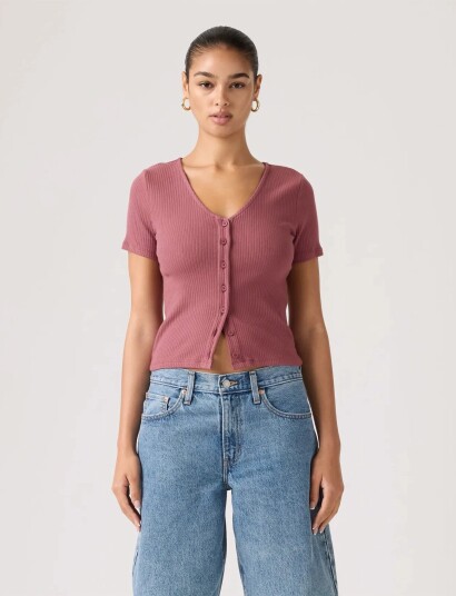 Levi"s® Muse Ss Tee Crushed Berry Rib Purple M