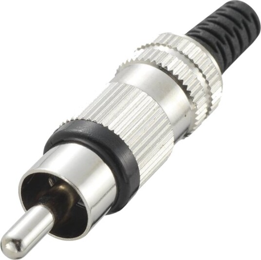 Tru Components 719282 Cinch-Kontakt Kontakt Rette Poler: 2 Sort 1 Stk.
