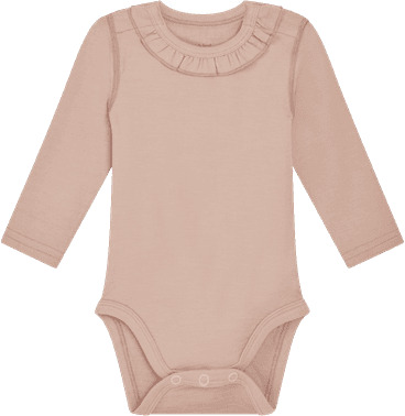 Hust And Claire Hust & Claire Barbara ull/bambus body med krage rose cloud 68