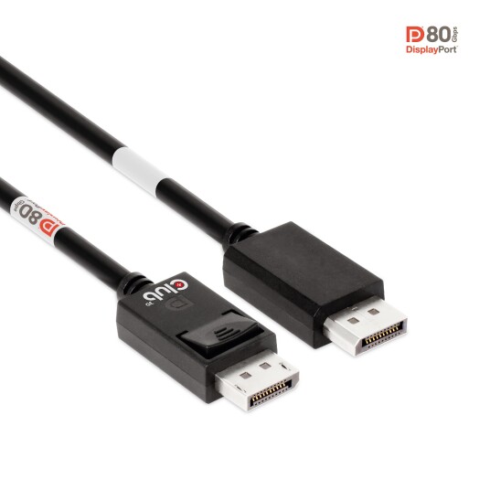 Club 3D DisplayPort 2.1 Kabel 1,2m - 4K 120Hz, 8K 60Hz, 10K 30Hz Bi-Direksjonalt