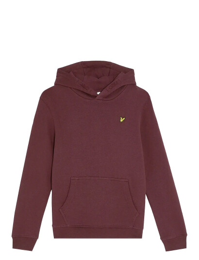Lyle & Scott Brush Back Pullover Hoodie - Burgundy - 164-170