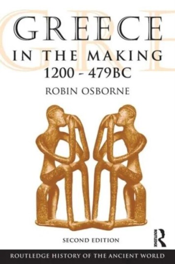 Greece In The Making 1200-479 Bc Av Robin Osborne