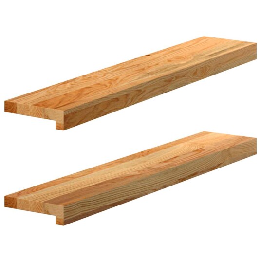 2 Stk Lysebrun 80x15x2cm Heltre Eik 2 Stk Lysebrun 80x15x2cm Heltre Eik