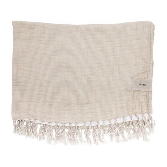 Ernst pledd bomull 130x170 cm Beige