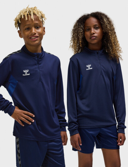 Hummel Hmlauthentic Half Zip Sweat Kids Blue 164