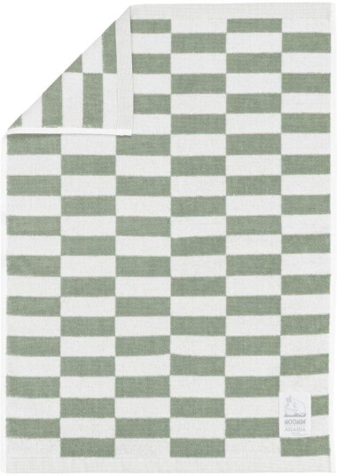 Moomin Arabia Mummitrollet håndkle 50 x 70 cm Ruter grønn