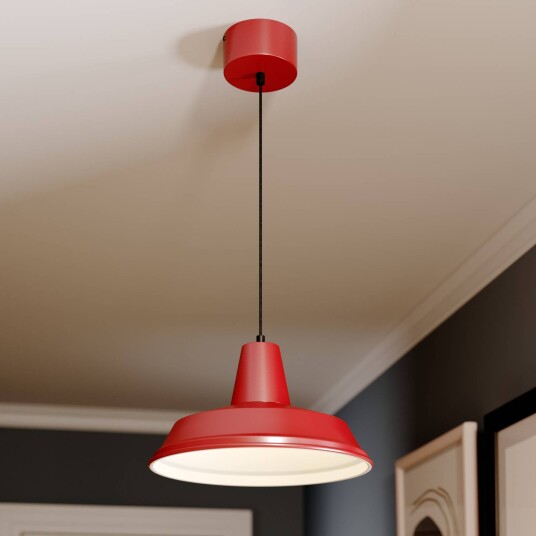 Luminex CLASS hengelampe rød/hvit Ø 36 cm metall Luminex CLASS hengelampe rød/hvit Ø 36 cm metall