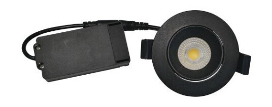Nordtronic Velia Low Profile innbyggingsspot - matt sort, 4000K