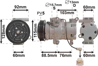 AC-kompressor VAN WEZEL 2700K251