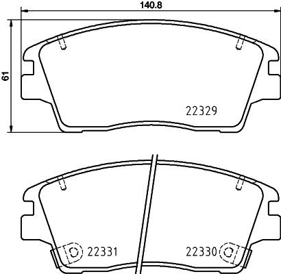 Bremseklosser HELLA 8DB 355 031 671