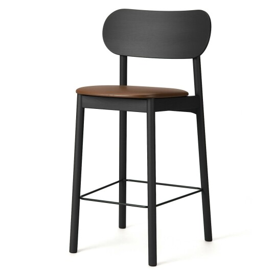Decotique Elephant Barstol Sort / Brunt Skinn