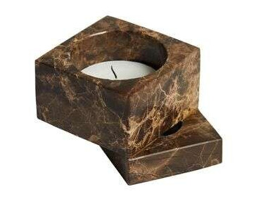 Woud Jeu de dés 1 lysholder marmor Brun Woud Jeu de dés 1 lysholder marmor Brun