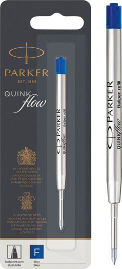 Parker Quinkflow Refill Blekk til kulepenn Blått blekk Fine