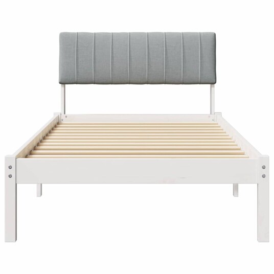 Sengestamme Hvit og lysegrå 90 x 200 cm Heltre furu
