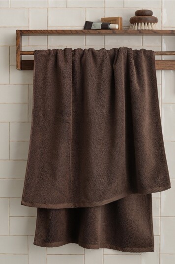 Ellos Home Badehåndkle Elise 70x140 cm Brun Ellos Home Badehåndkle Elise 70x140 cm Brun