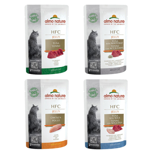 Almo Nature Hfc Økonomipakke Jelly Pouch 24 X 55 G Mix (4 Sorter)