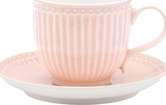 GreenGate  Alice kopp & skål 20 cl pale pink