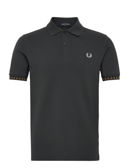 Fred Perry Jacquard Cuff Fp Shirt   Grey   XXL