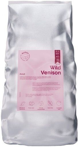 Buddy Petfoods Kornfritt Tørrfôr Wild Venison 17 kg for Hunder