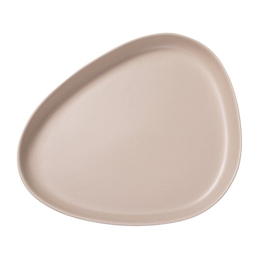 Lind DNA Curve Stoneware serveringsfat 30x35 cm Sand