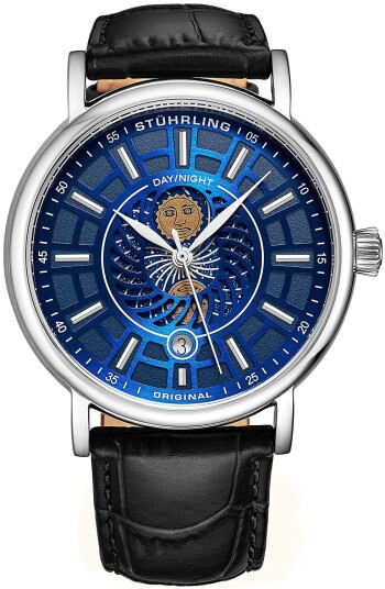 Stührling Original Herreklokke 899.03 Duet Blå/Lær Ø42 mm