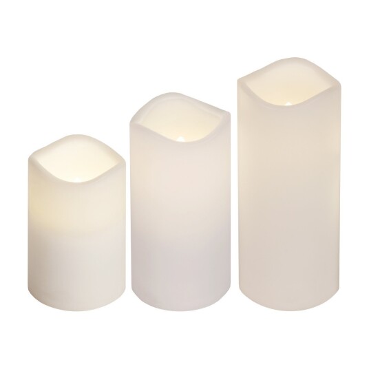 STAR TRADING 068-26 PAUL LED-STEARINLYS 3 STK HVIT 068-26