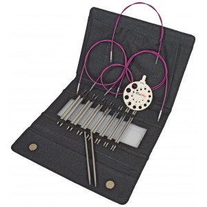 KnitPro Nova Metal Udskiftelige rundpindesæt Messing 60-80-100 cm 3,5- KnitPro Nova Metal Udskiftelige rundpindesæt Messing 60-80-100 cm 3,5-