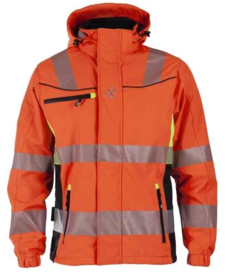 BS Gjøvik Softshelljakke, HiVis kl.3 Unisex, Str. M, Oransje/Sort BS Gjøvik Softshelljakke, HiVis kl.3 Unisex, Str. M, Oransje/Sort