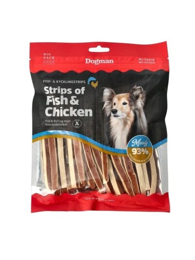 Dogman Strips Of Fish & Chicken 250G