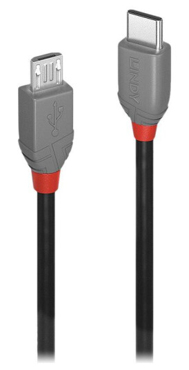 Lindy 1 m USB-C til Micro-USB B Kabel, USB 2.0, Sort