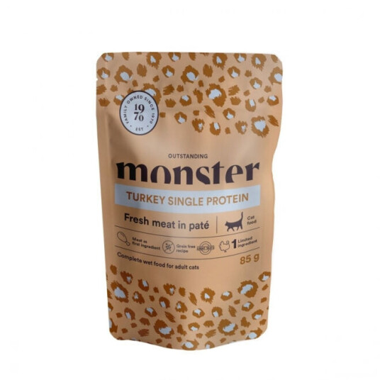 Monster Pet Food Monster Cat Adult Turkey 85 G