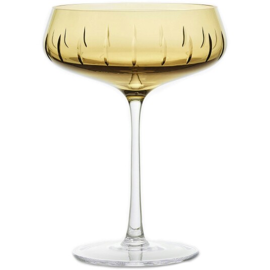 Louise Roe Single Cut Champagneglass Amber